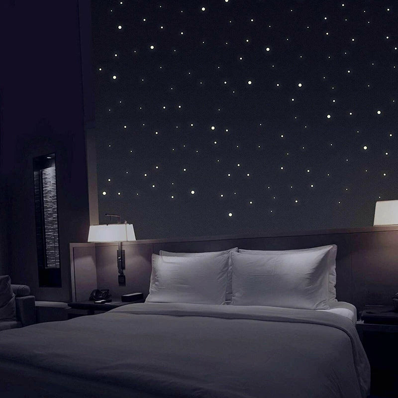 407pcs Luminous Round Dots Wall Sticker For Kids Rooms Ceiling Wall Decals Glow In The Dark Decorations Dots Wall Stickers New