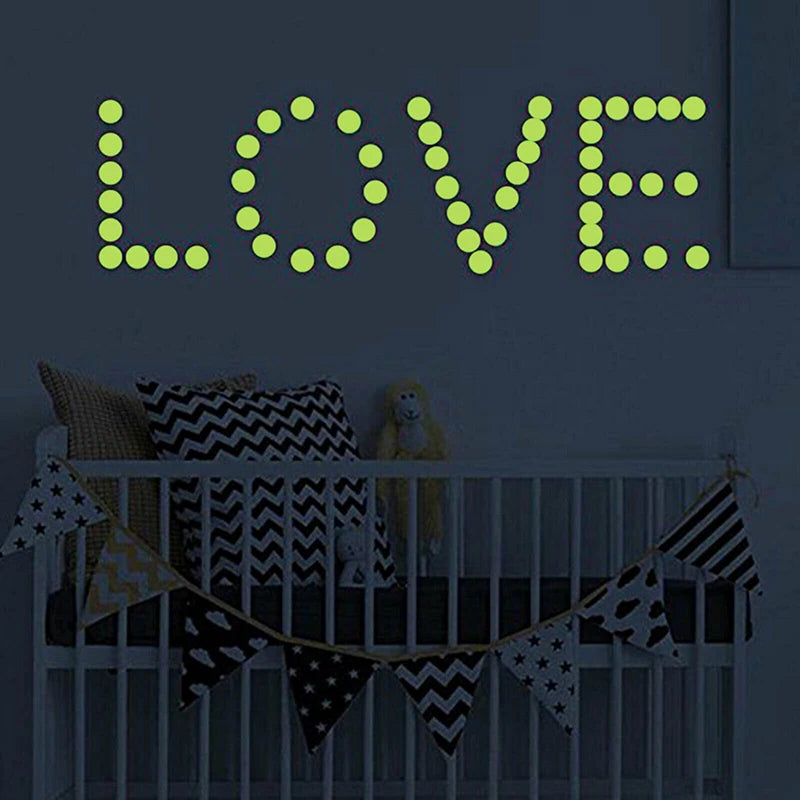 407pcs Luminous Round Dots Wall Sticker For Kids Rooms Ceiling Wall Decals Glow In The Dark Decorations Dots Wall Stickers New