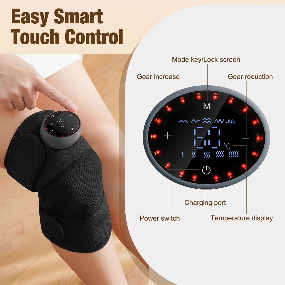 Heating Massage Knee Pad Shoulder Elbow Smart Vibration Hot Compress Protemote Blood Circulation Muscle Relax Joint Massager