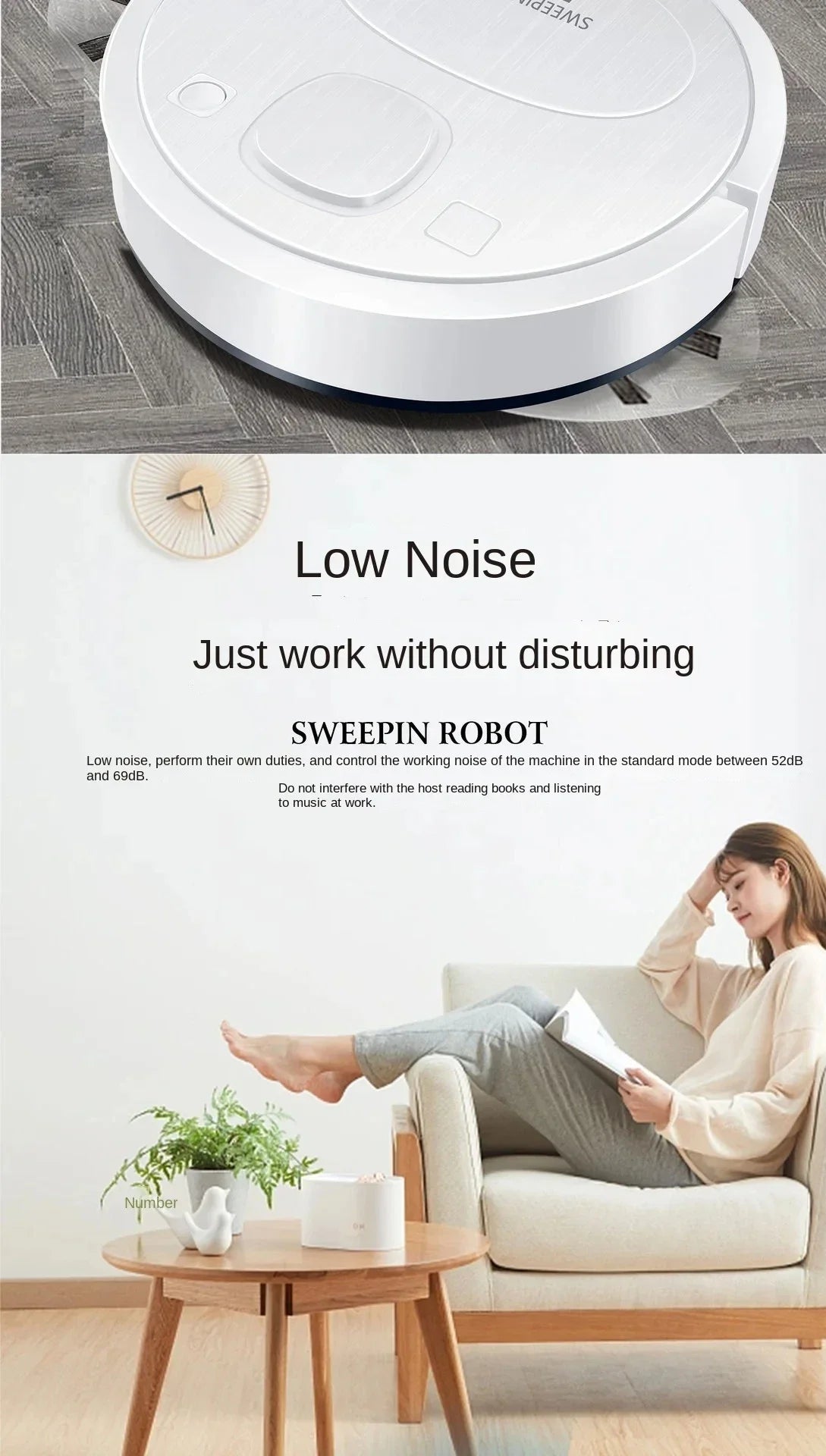 Xiaomi Smart Wireless Sweeping Robot Ultra-quiet Remote Control  Vacuum Floor Cleaner Carpet Mopping Machine Use For Home Office