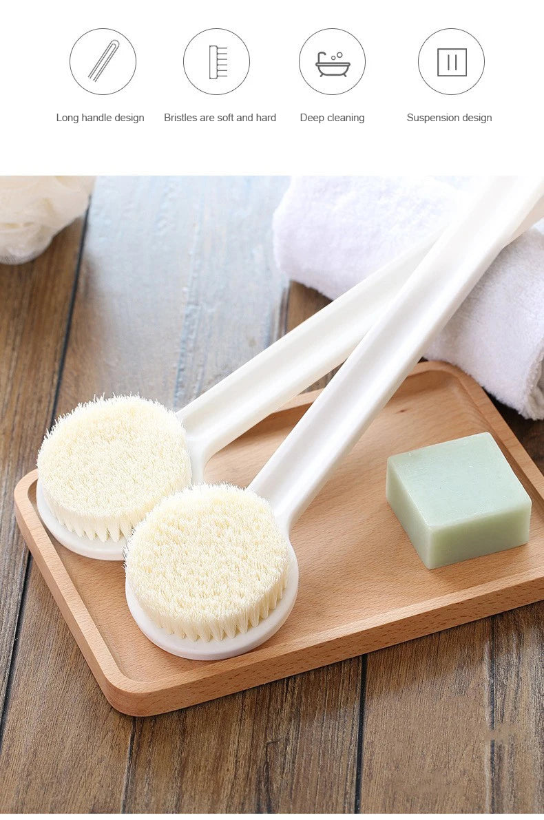 Japanese Bath Brush Long Handle Soft Hair Bath Brush Back Rubbing Body Scrubbing Gods Rub