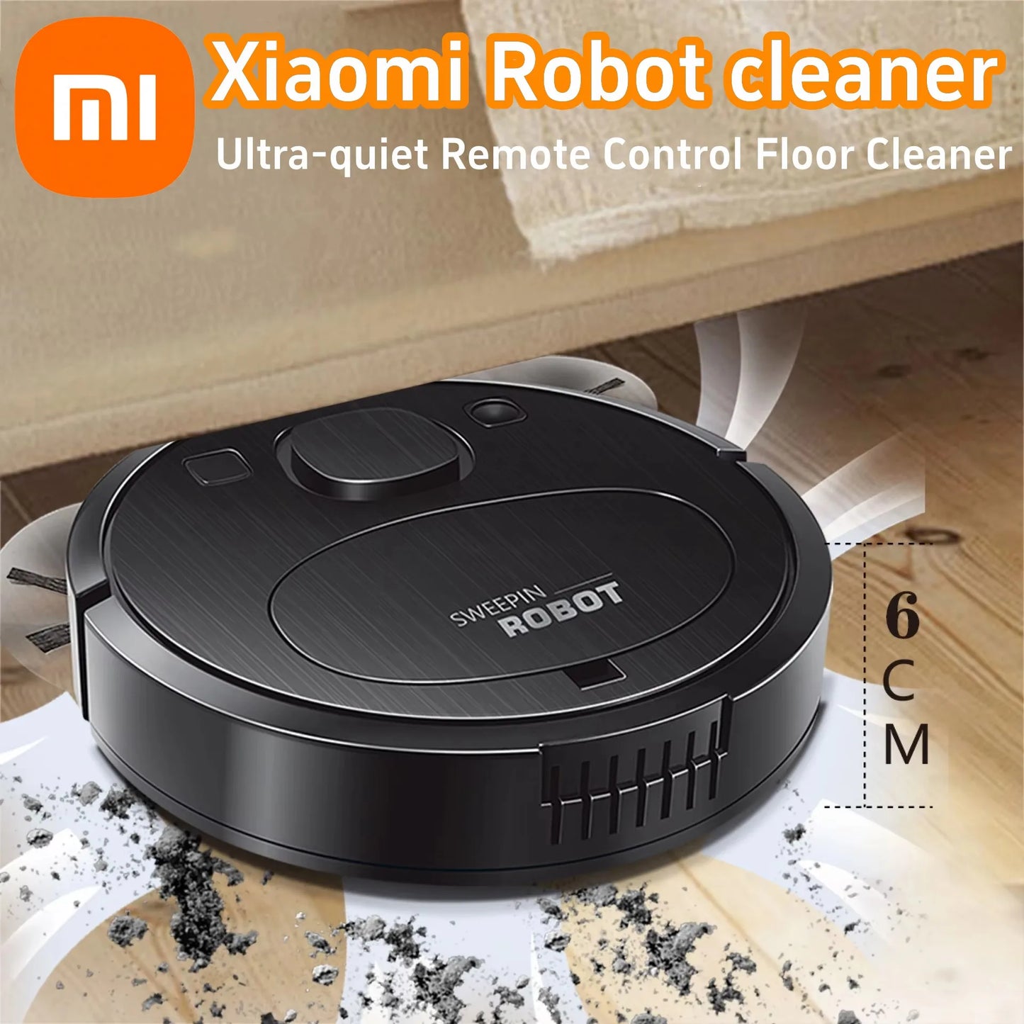 Xiaomi Smart Wireless Sweeping Robot Ultra-quiet Remote Control  Vacuum Floor Cleaner Carpet Mopping Machine Use For Home Office