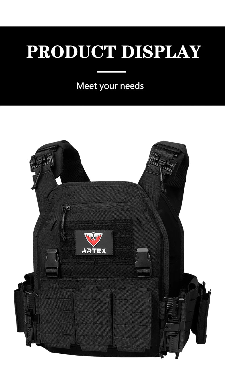 Ranger Green Plate Carrier Tactico Vest With Quick Release Security Molle Chaleco Tactico Bandolier Laser Cut Vest