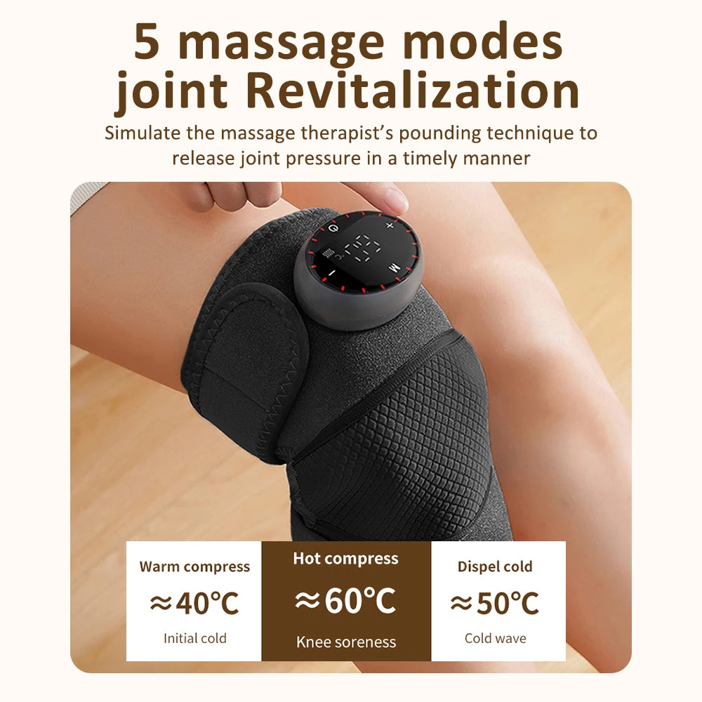 Heating Massage Knee Pad Shoulder Elbow Smart Vibration Hot Compress Protemote Blood Circulation Muscle Relax Joint Massager