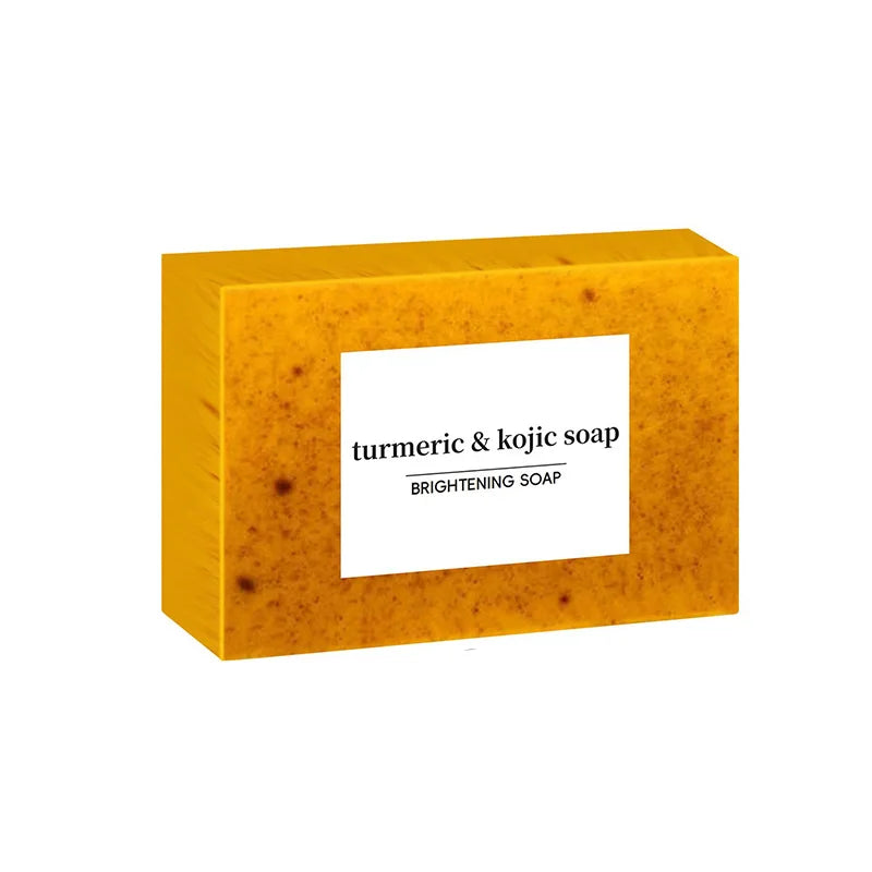 Turmeric Hand Made Soap Lemon Kojic Acid Natural Soap Shower Facial 3 Colors Glutathione Skin Lightening Brightening Face 100g