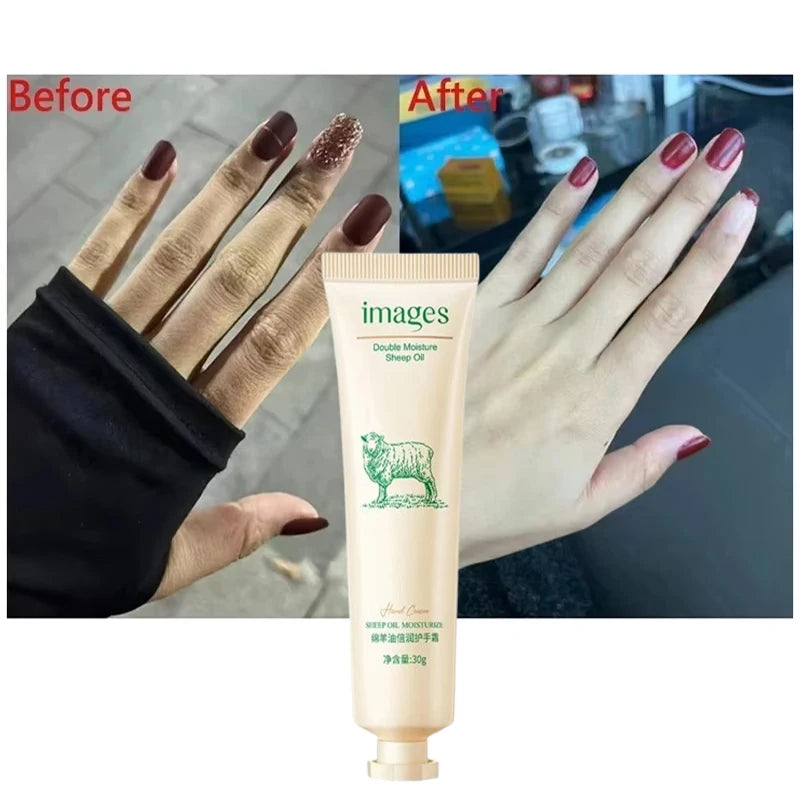 Sheep Oil Whitening Hand Cream Anti-wrinkle Remove Black Brightening Soften Skin Moisturizing Cracked Repair Hand Skin Care