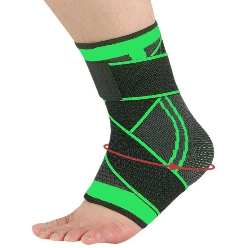 1 PC Sports Ankle Brace Compression Strap Sleeves Support 3D Weave Elastic Bandage Foot Protective Gear Gym Fitness