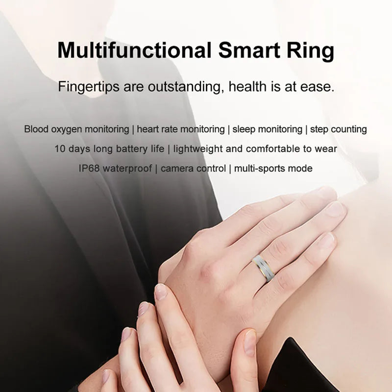 Smart Ring, Bluetooth 5.1,Fitness Tracker,Health and Sleep Monitor, 5ATM Waterproof, Multi-sport Mode