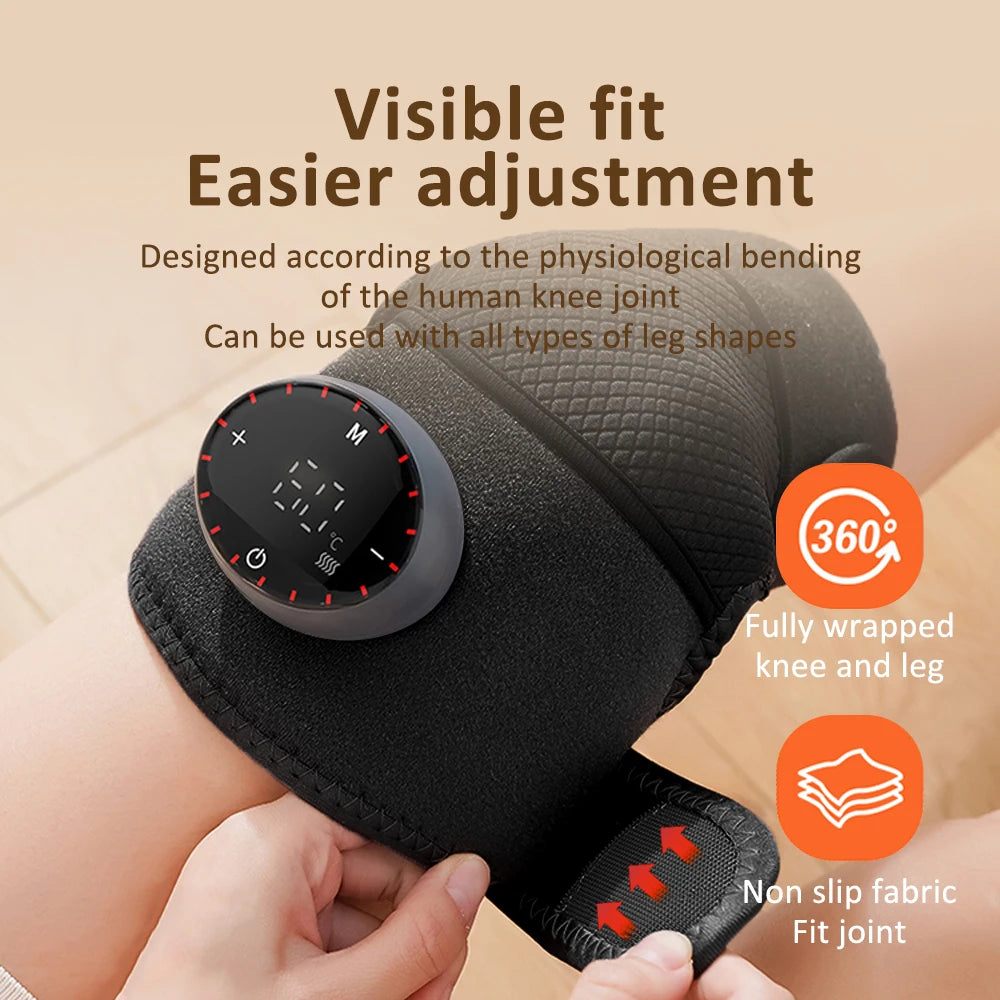 Heating Massage Knee Pad Shoulder Elbow Smart Vibration Hot Compress Protemote Blood Circulation Muscle Relax Joint Massager