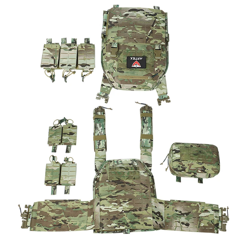 Ranger Green Plate Carrier Tactico Vest With Quick Release Security Molle Chaleco Tactico Bandolier Laser Cut Vest